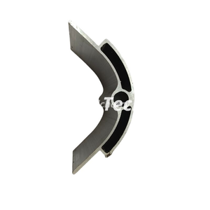 Perfil de extrusi&oacute;n de aluminio estructural curvado con cavidad central