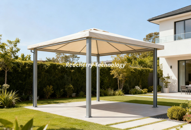 Pergola in alluminio verniciato a polvere per moderni spazi abitativi all'aperto
