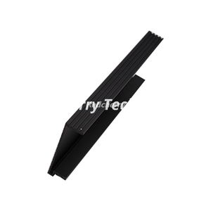 Tirador de gabinete de aluminio de montaje empotrado negro